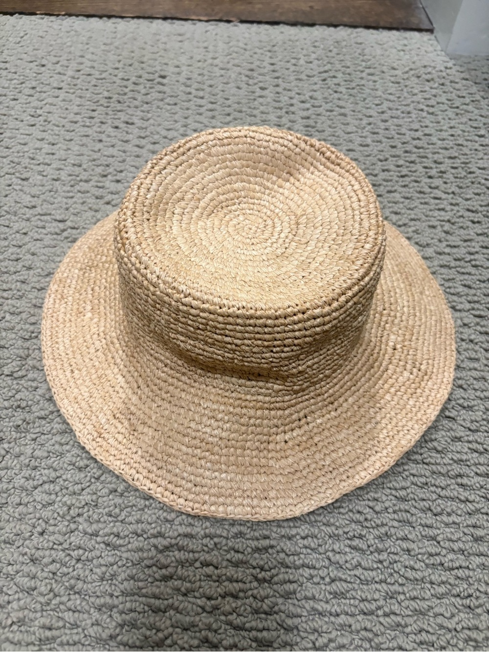 J. Crew Natural Straw Raffia Hat NWT - Picture 2 of 3